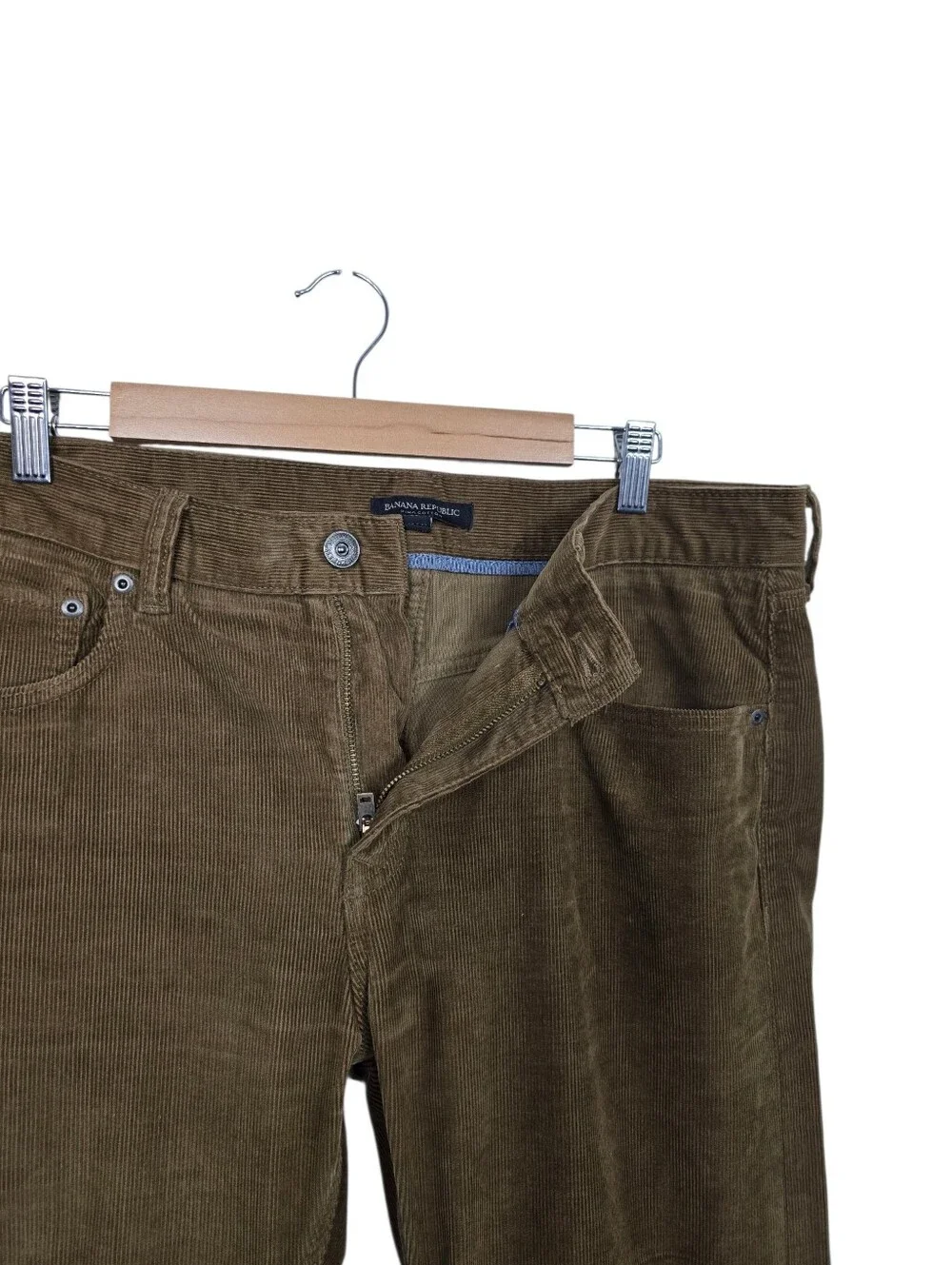 Banana Republic Five Pocket Pima Cotton Corduroy Pants Dark Acorn Men's 34x32
